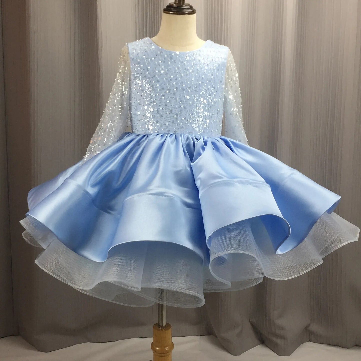 Formal Long Sleeve Sequin Dress | Wedding | Christmas | Holiday
