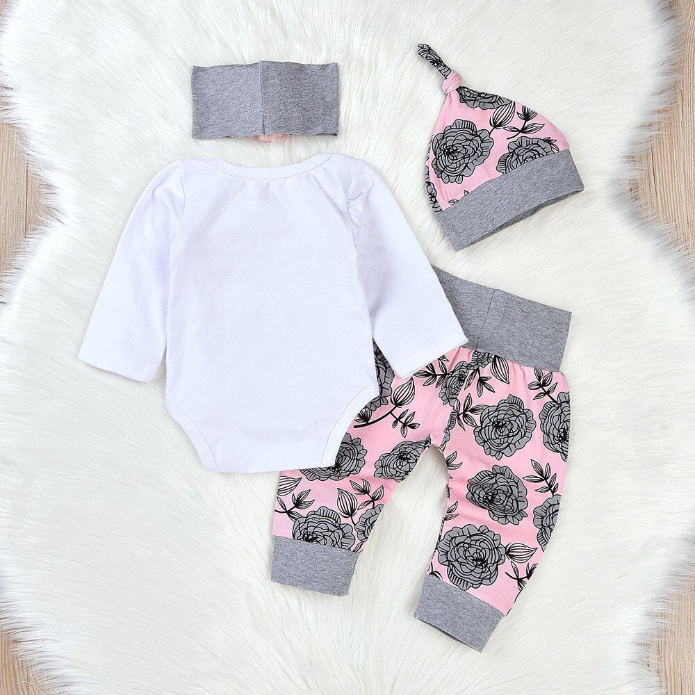 Baby Girl Romper 4pc Set | Daddy's Girl