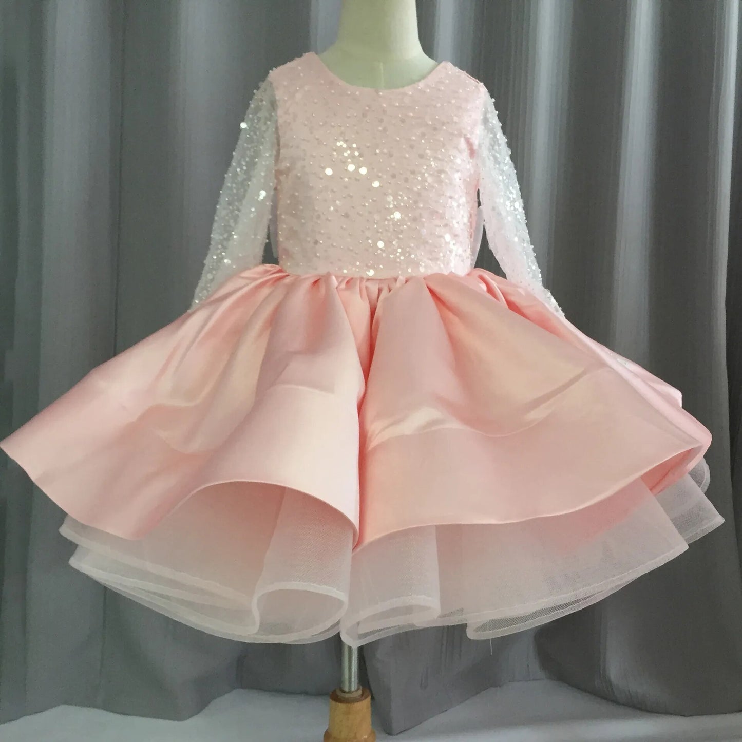 Formal Long Sleeve Sequin Dress | Wedding | Christmas | Holiday