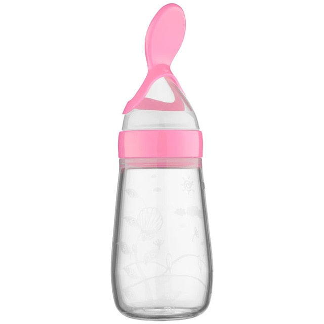 Training Spoon | Rice Cereal & More | Homemade Baby Food | Silicone Safe Design