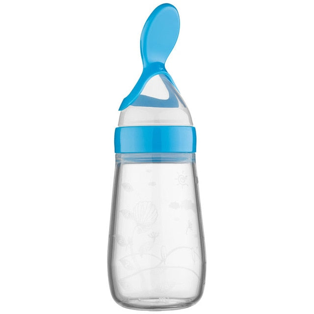 Training Spoon | Rice Cereal & More | Homemade Baby Food | Silicone Safe Design