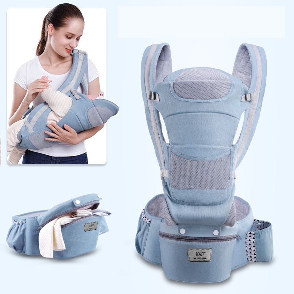 DoveBaby Ergonomic Baby Carrier for Infant, Baby, Toddler - Hipseat Sling Kangaroo Carrier