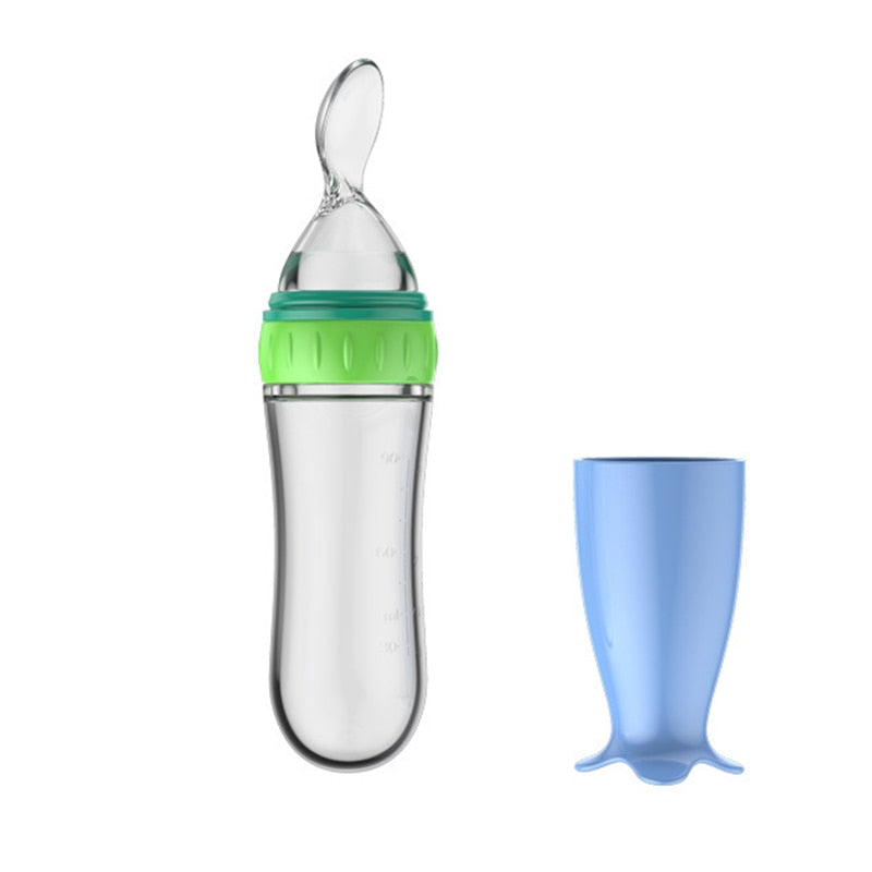 Training Spoon | Rice Cereal & More | Homemade Baby Food | Silicone Safe Design