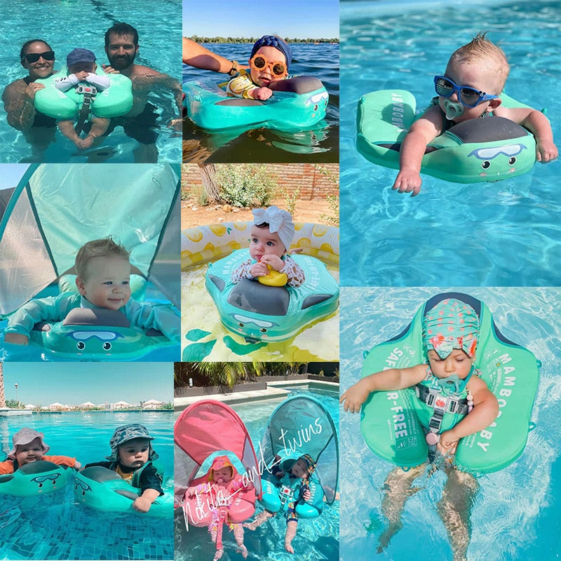 Mambobaby Baby Float | Swim Ring | Pool Swimming Trainer | Solid Non-Inflatable | Baby Toddler Child Swim