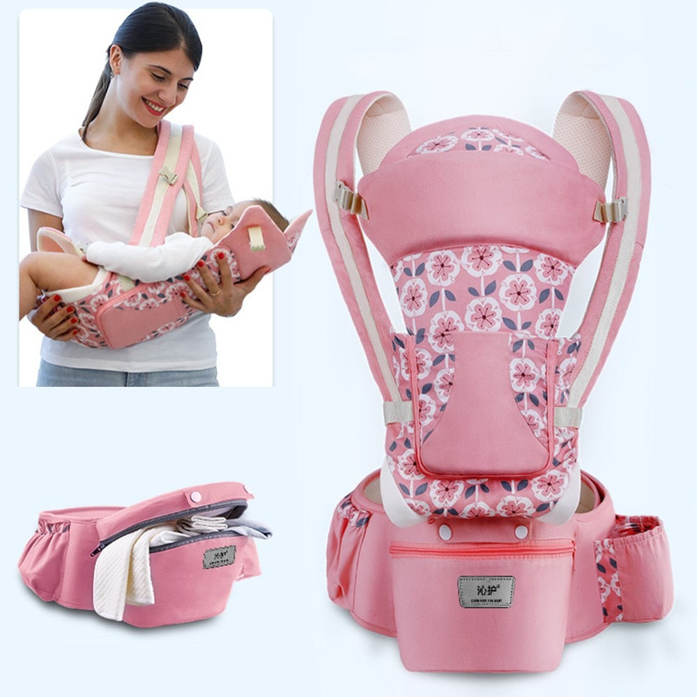 DoveBaby Ergonomic Baby Carrier for Infant, Baby, Toddler - Hipseat Sling Kangaroo Carrier