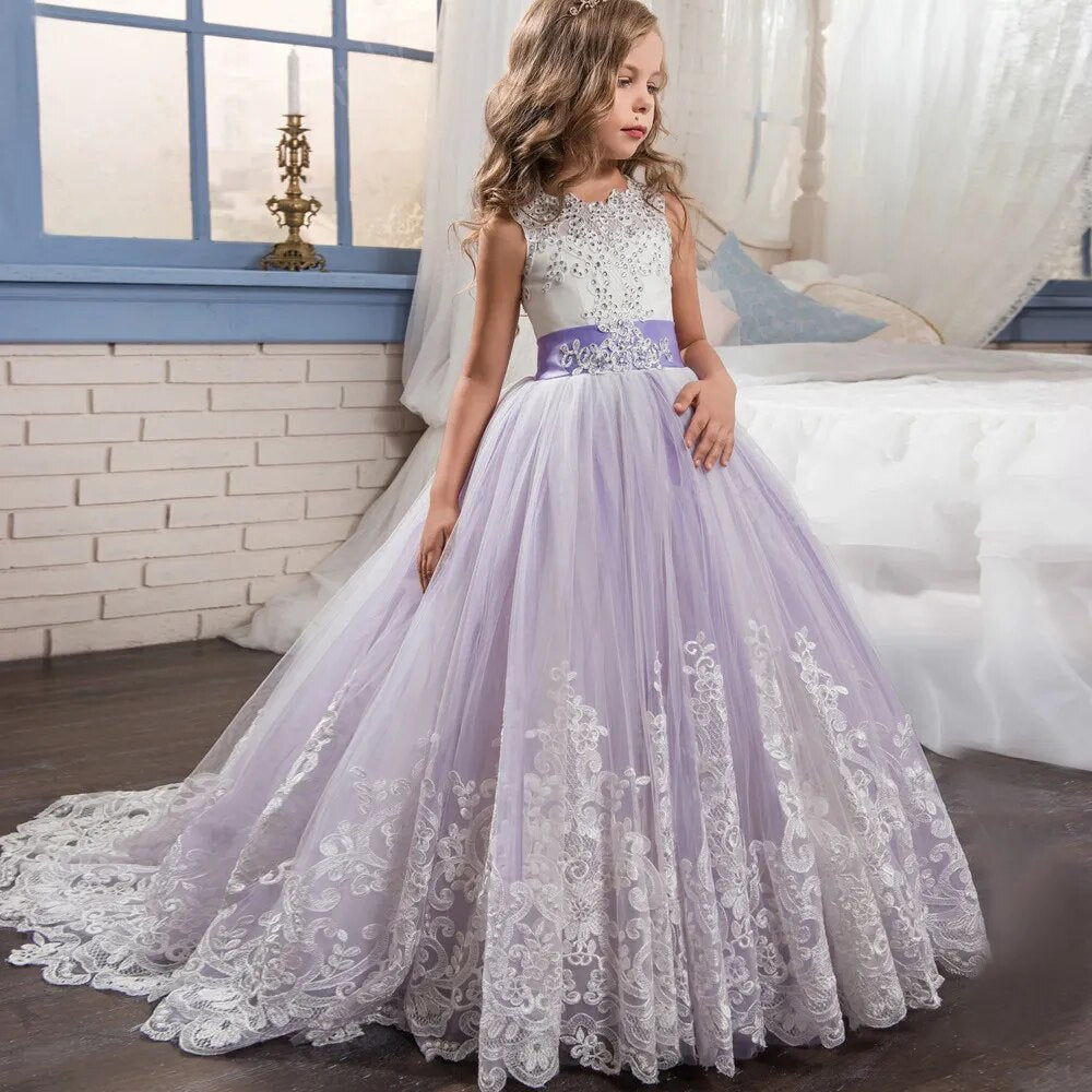 Girls Bridesmaid Dress | Party Dress | Princess | Evening Formal Wedding | Holiday | Ball Gown