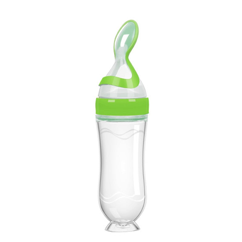 Training Spoon | Rice Cereal & More | Homemade Baby Food | Silicone Safe Design