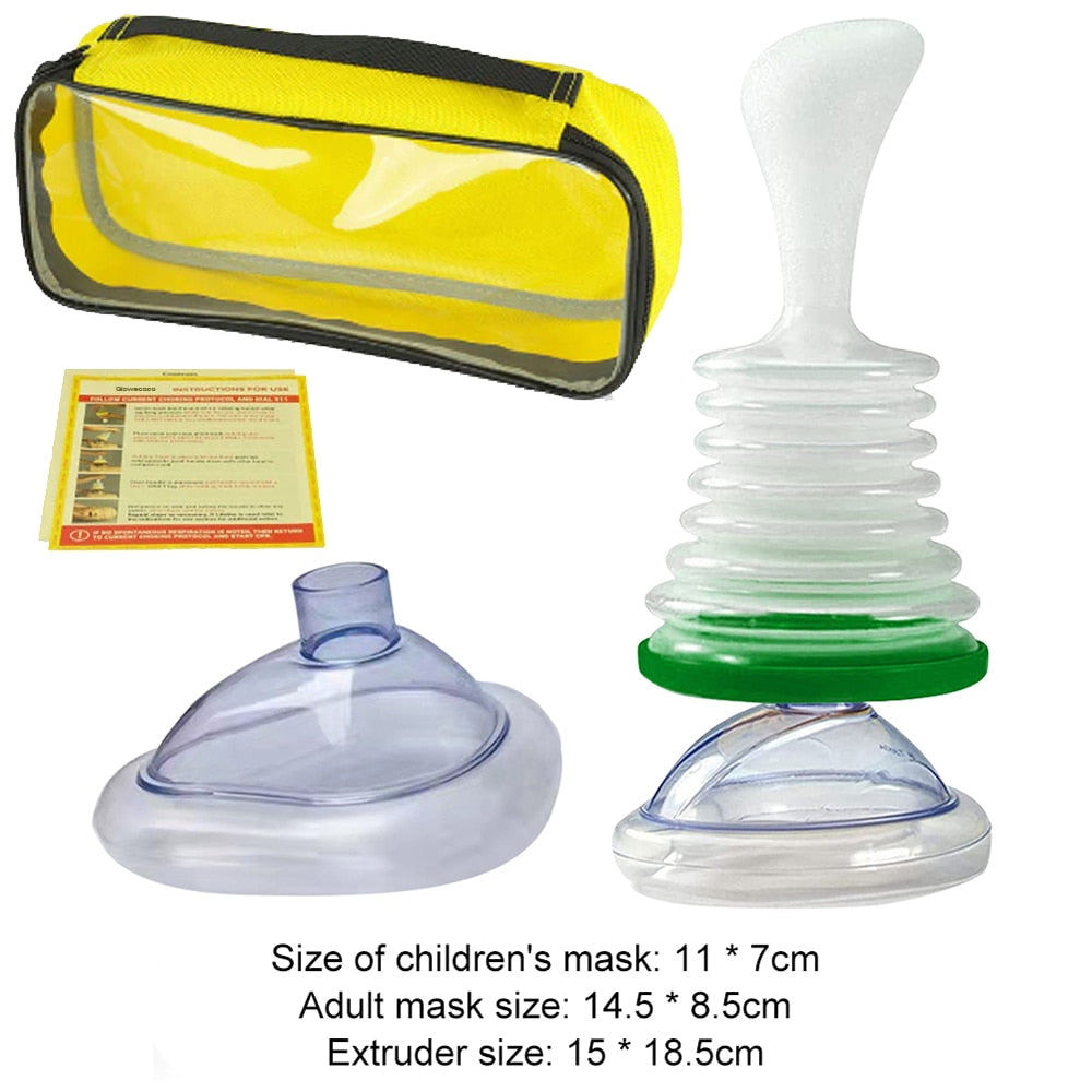 Travel First Aid Choking Device | Adult and Child Mask | Travel Kit