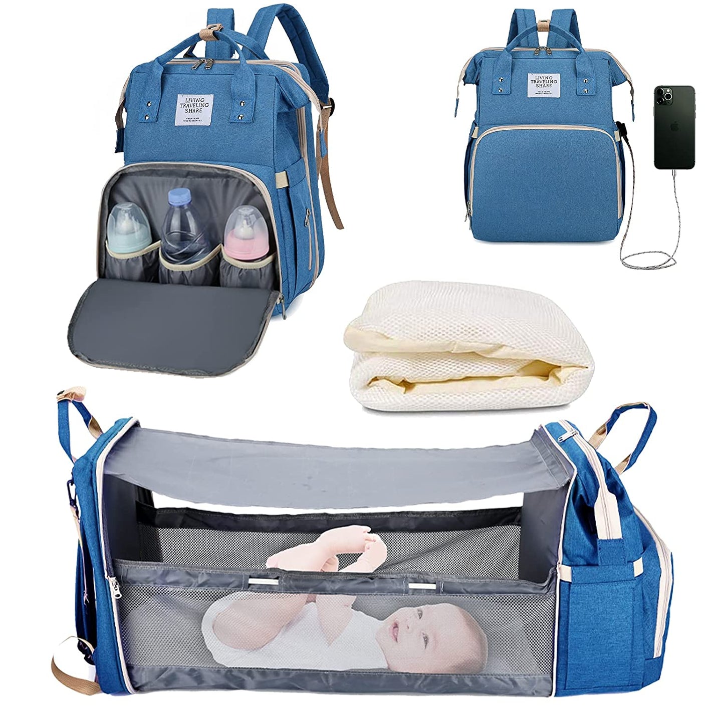 Ultimate Mommy Bag: 3-in-1 Portable Baby Bed, Changing Pad, and Diaper Bag