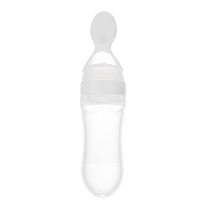 Training Spoon | Rice Cereal & More | Homemade Baby Food | Silicone Safe Design