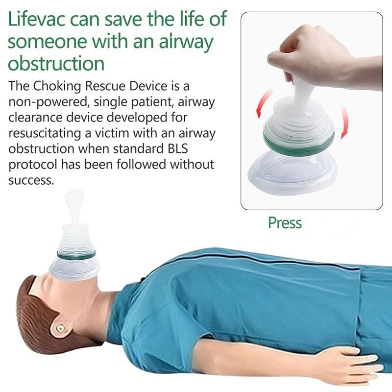 Travel First Aid Choking Device | Adult and Child Mask | Travel Kit