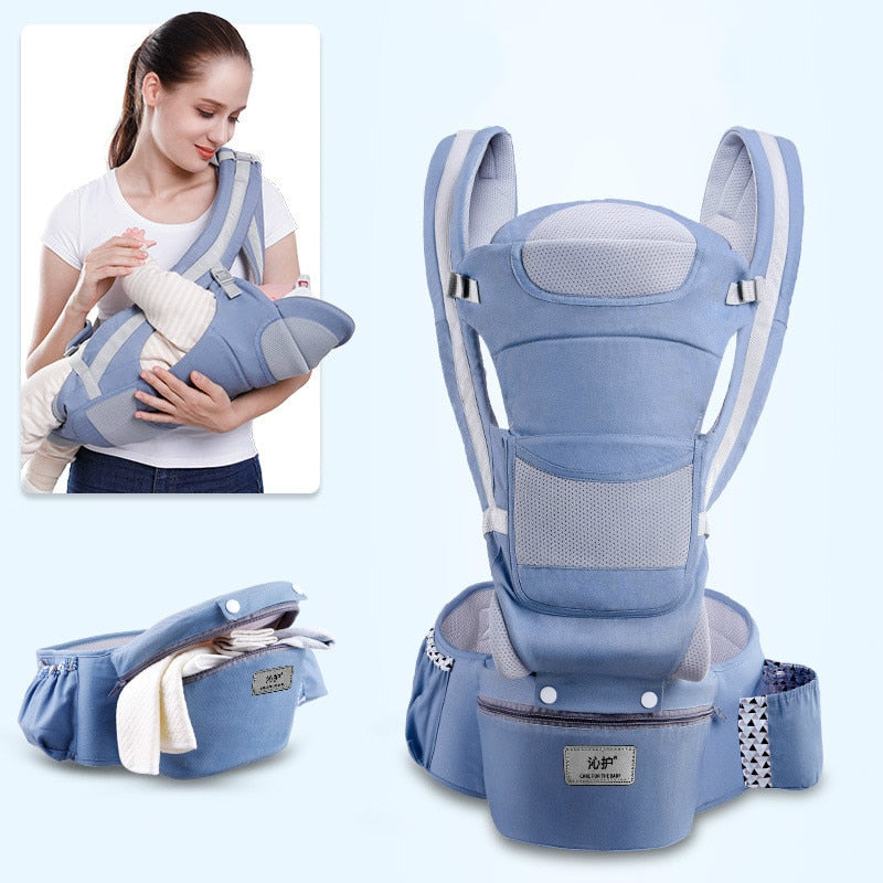 DoveBaby Ergonomic Baby Carrier for Infant, Baby, Toddler - Hipseat Sling Kangaroo Carrier
