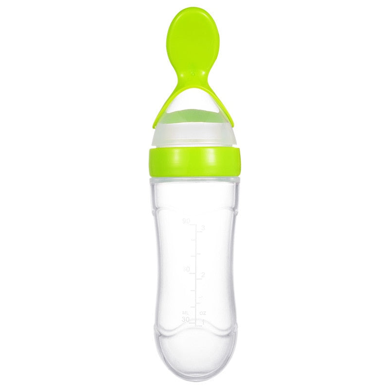 Training Spoon | Rice Cereal & More | Homemade Baby Food | Silicone Safe Design
