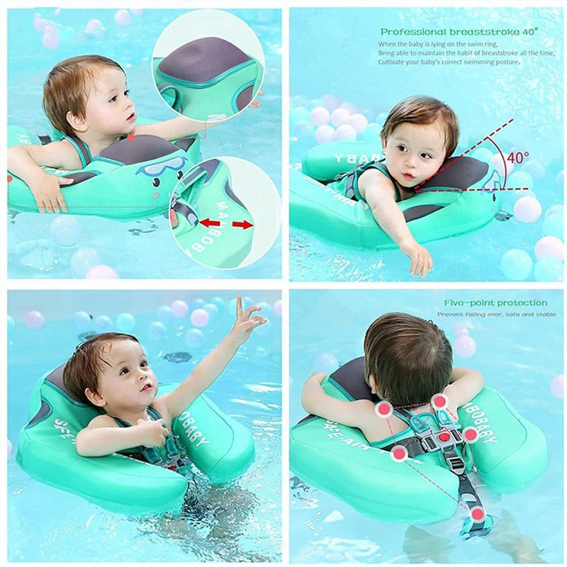 Mambobaby Baby Float | Swim Ring | Pool Swimming Trainer | Solid Non-Inflatable | Baby Toddler Child Swim
