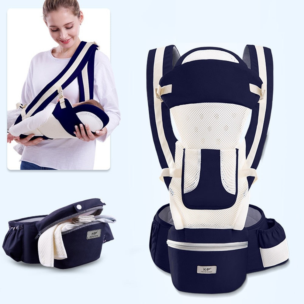 DoveBaby Ergonomic Baby Carrier for Infant, Baby, Toddler - Hipseat Sling Kangaroo Carrier