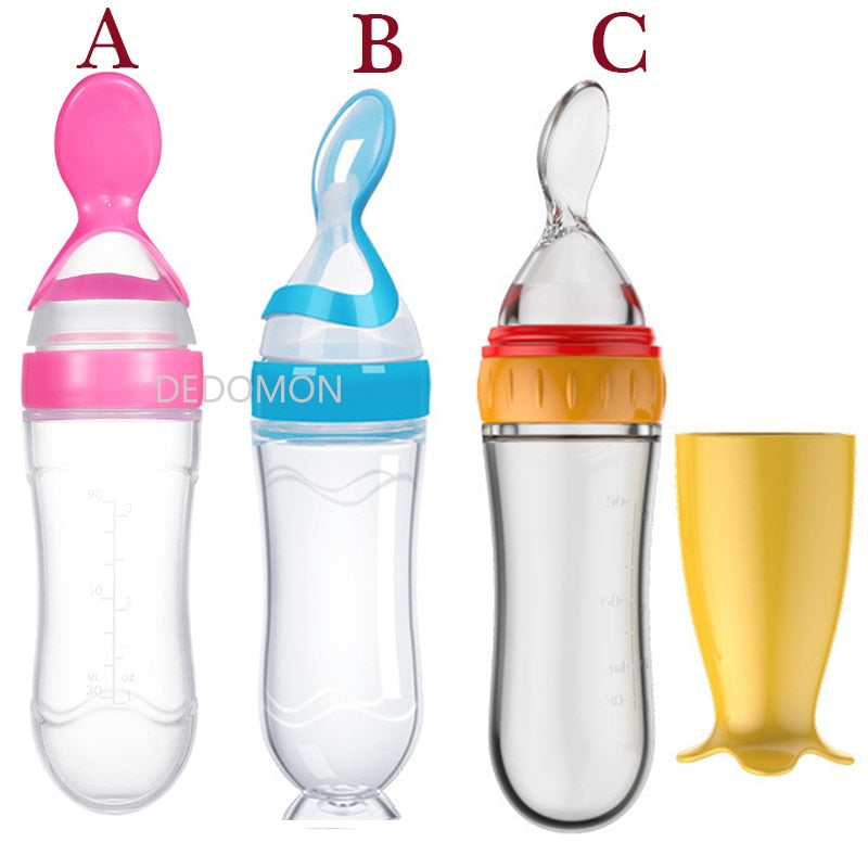 Training Spoon | Rice Cereal & More | Homemade Baby Food | Silicone Safe Design