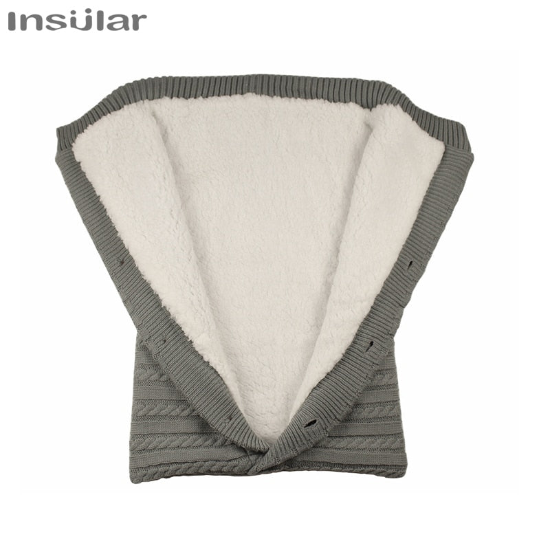 Winter Baby Sleeping Bag | Stroller Knitted Sleep Sack | Newborn Knit Wool Swaddling Blanket