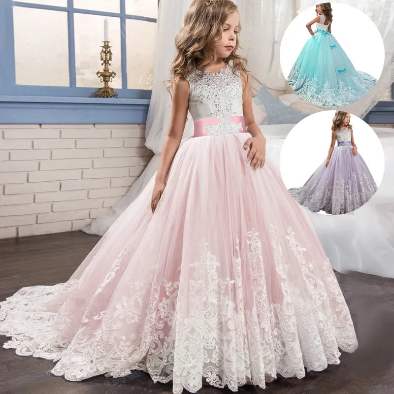 Girls Bridesmaid Dress | Party Dress | Princess | Evening Formal Wedding | Holiday | Ball Gown