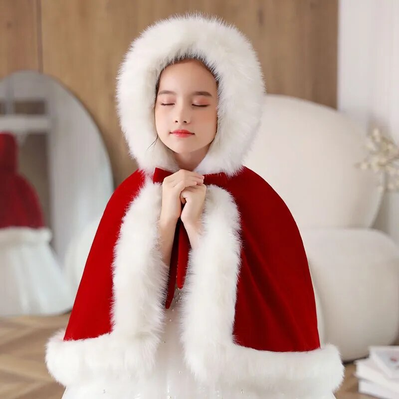 Christmas Cloak | Winter Hooded Cape | Costume