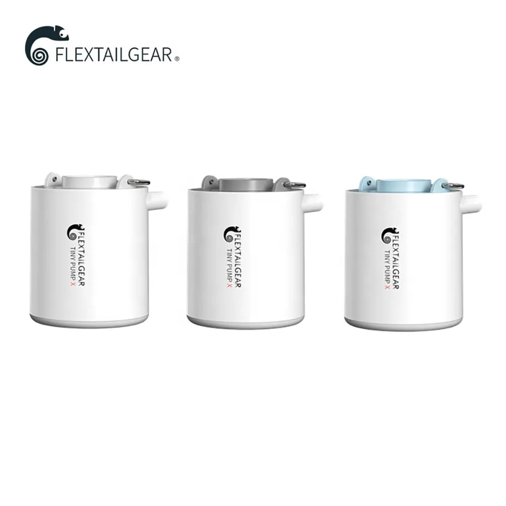 FLEXTAILGEAR | Tiny Portable Air Pump | Camping Backpacking Equip | Quick Inflate Deflate | Rechargeable for Hiking/Float/Air Bed | Unique Christmas Gift