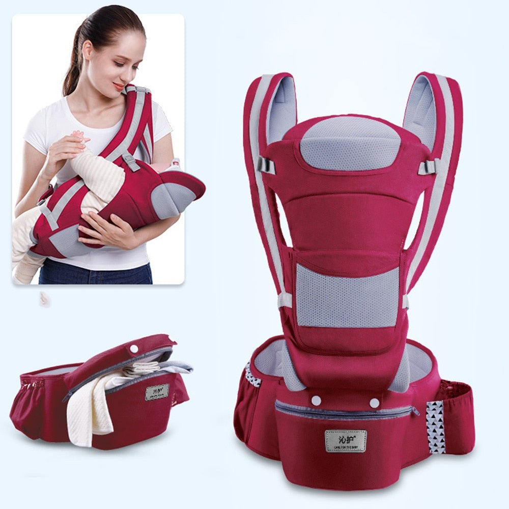 DoveBaby Ergonomic Baby Carrier for Infant, Baby, Toddler - Hipseat Sling Kangaroo Carrier