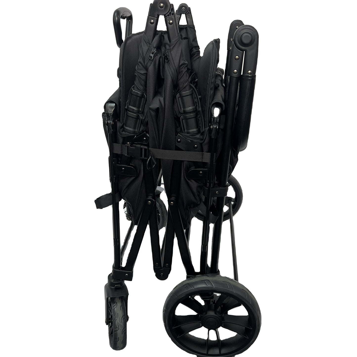 New 4 Passenger- Kids Folding Stroller Wagon with Canopy and Snack Tray