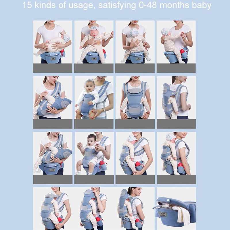 DoveBaby Ergonomic Baby Carrier for Infant, Baby, Toddler - Hipseat Sling Kangaroo Carrier
