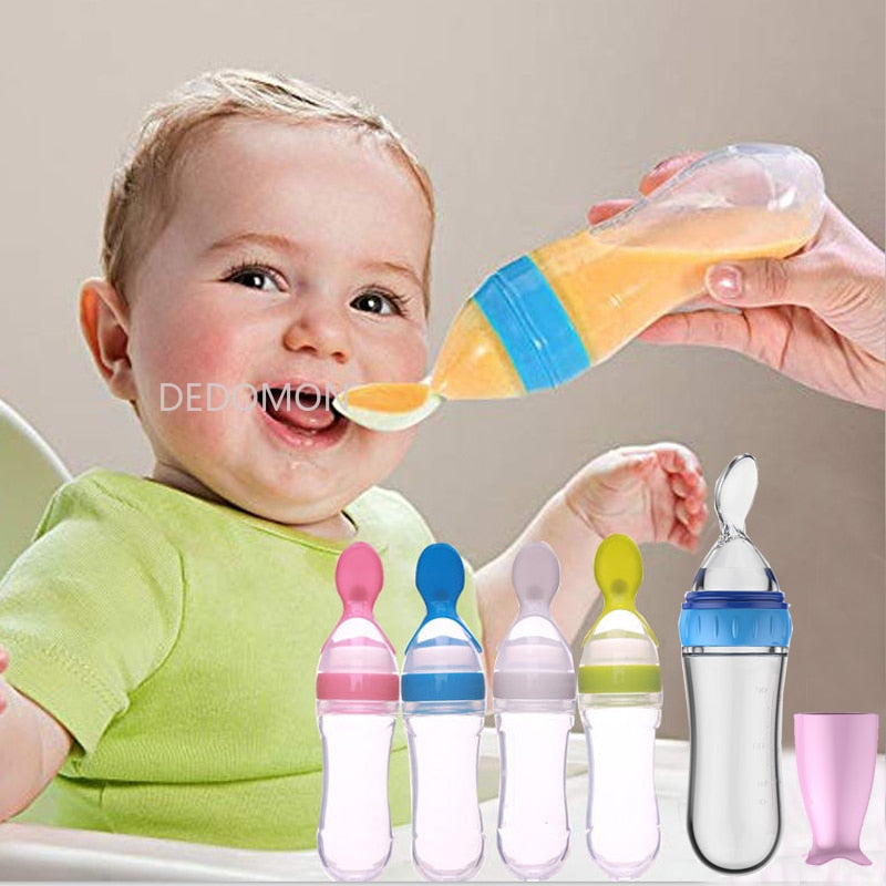 Training Spoon | Rice Cereal & More | Homemade Baby Food | Silicone Safe Design