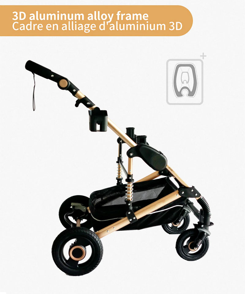 Luxurious Baby Stroller 3 in 1 Baby Carriage | Pram | Car Seat